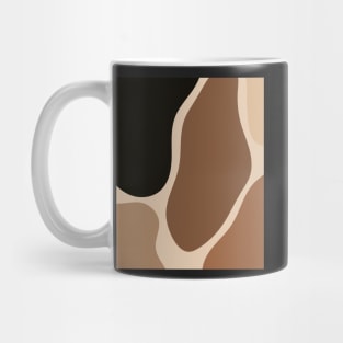 Minimal Modern  Abstract Shapes Black and  Brown Warm Colours  Pattern Mug